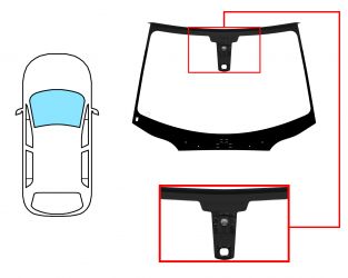 PARABRISAS CITROEN C5 2008-2018 4 PUERTAS / FAMILIAR / DELANTERO / VERDE / CON BASE ESPEJO / CON SENSOR / MOLDURAS PREMONTADAS