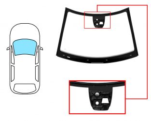 PARABRISAS CITROEN DS3 2010-2016 DELANTERO / VERDE / ACUSTICO / CON BASE ESPEJO / CON SENSOR MODIFICADO / CON SOPORTE CAMARA / MOLDURAS PREMONTADAS