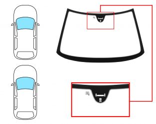 PARABRISAS CITROEN XANTIA 1998-2002 4 PUERTAS / FAMILIAR / DELANTERO / VERDE / CON BASE ESPEJO / CON SENSOR