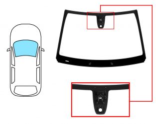 PARABRISAS CITROEN C4 CACTUS 2014-2018 DELANTERO / VERDE / ACUSTICO / CON BASE ESPEJO / CON SOPORTE CAMARA / CON SENSOR / MOLDURAS PREMONTADAS