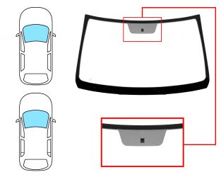 PARABRISAS DACIA LOGAN 2005-2008 4 PUERTAS / FAMILIAR / DELANTERO / VERDE / CON BASE ESPEJO 