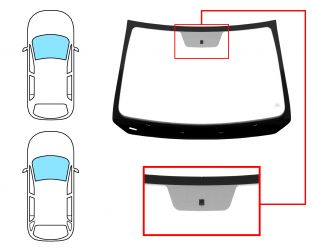 PARABRISAS DACIA LOGAN 2013-2017 4 PUERTAS / FAMILIAR / DELANTERO / VERDE / CON BASE ESPEJO 