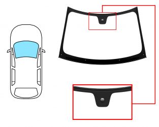 PARABRISAS FIAT 500L 2012-2017 DELANTERO / VERDE / CON BASE ESPEJO / MOLDURAS PREMONTADAS