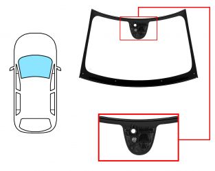 PARABRISAS FIAT 500L 2012-2017 DELANTERO / VERDE / CON BASE ESPEJO / CON SENSOR / MOLDURAS PREMONTADAS