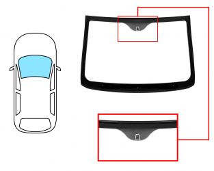 PARABRISAS FIAT STILO 2001-2008 3 PUERTAS / DELANTERO / VERDE / CON BASE ESPEJO / MOLDURAS PREMONTADAS