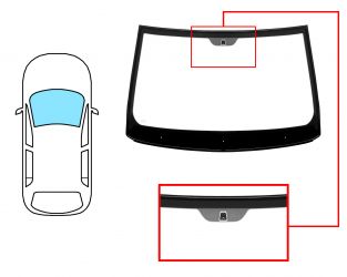 PARABRISAS FIAT STILO 2001-2008 5 PUERTAS / FAMILIAR / DELANTERO / VERDE / CON BASE ESPEJO / MOLDURAS PREMONTADAS