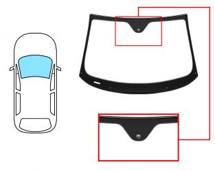 PARABRISAS FIAT 500X 2015-2019 DELANTERO / VERDE / CON BASE ESPEJO / MOLDURAS PREMONTADAS