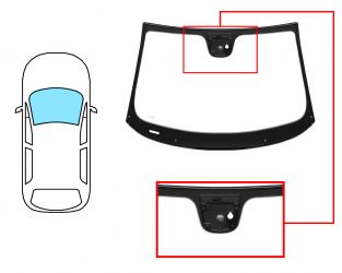 PARABRISAS FIAT 500X 2015-2019 DELANTERO / VERDE / CON BASE ESPEJO / CON SENSOR / MOLDURAS PREMONTADAS