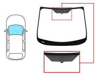 PARABRISAS FORD B-MAX 2012-2017 DELANTERO / VERDE / CON BASE ESPEJO / MOLDURAS PREMONTADAS