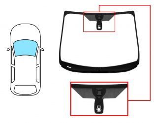PARABRISAS FORD B-MAX 2012-2017 DELANTERO / VERDE / CON BASE ESPEJO / CON SENSOR / MOLDURAS PREMONTADAS