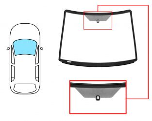 PARABRISAS FORD C-MAX 2003-2007 DELANTERO / VERDE / CON BASE ESPEJO / MOLDURAS PREMONTADAS