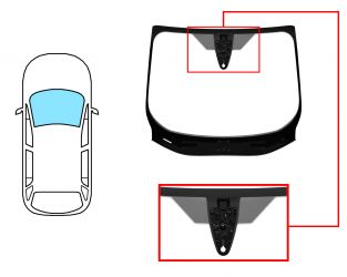PARABRISAS FORD GRAND C-MAX 2010-2015 DELANTERO / VERDE / ACUSTICO / CON BASE ESPEJO / CON SENSOR REDONDO / SOPORTE ALERTA EMERGENCIA / MOLDURAS PREMONTADAS