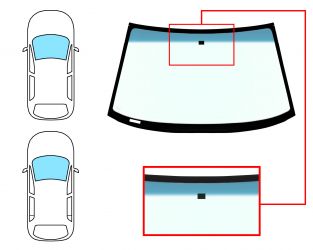 PARABRISAS FORD ESCORT 1990-1992 3/5 PUERTAS / FAMILIAR / CABRIO / DELANTERO / VERDE BANDA AZUL