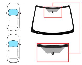 PARABRISAS FORD FOCUS 2005-2008 3/4/5 PUERTAS / FAMILIAR / CABRIO / DELANTERO / VERDE / CON BASE ESPEJO / SERIGRAFIADO / MOLDURAS PREMONTADAS