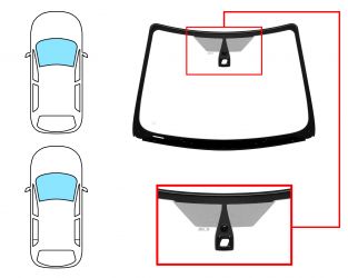 PARABRISAS FORD FOCUS 2005-2008 3/4/5 PUERTAS / FAMILIAR / CABRIO / DELANTERO / VERDE / CON BASE ESPEJO / CON SENSOR / MOLDURAS PREMONTADAS