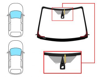 PARABRISAS FORD FOCUS 2005-2008 3/4/5 PUERTAS / FAMILIAR / CABRIO / DELANTERO / REFLECTANTE / CON BASE ESPEJO / CON SENSOR / TERMICO / MOLDURAS PREMONTADAS