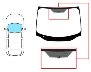 PARABRISAS FORD FOCUS 2011-2015 4/5 PUERTAS / FAMILIAR / DELANTERO / VERDE / CON BASE ESPEJO / MOLDURAS PREMONTADAS