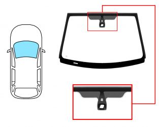 PARABRISAS FORD FUSION 2002-2005 DELANTERO / VERDE / CON BASE ESPEJO / CON SENSOR / MOLDURAS PREMONTADAS