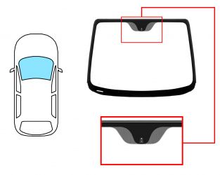 PARABRISAS FORD KA 2008-2016 DELANTERO / VERDE / CON BASE ESPEJO / MOLDURAS PREMONTADAS
