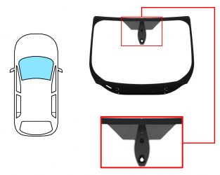 PARABRISAS FORD KUGA 2013-2016 DELANTERO / VERDE / ACUSTICO / CON BASE ESPEJO / CON SENSOR