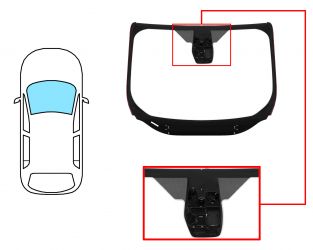 PARABRISAS FORD KUGA 2013-2016 DELANTERO / VERDE / ACUSTICO / CON BASE ESPEJO / CON SENSOR / ANTENA GPS / MOLDURAS PREMONTADAS LATERALES