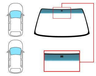 PARABRISAS FORD SIERRA 1987-1990 3/4/5 PUERTAS / FAMILIAR / DELANTERO / VERDE BANDA AZUL