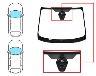 PARABRISAS FORD FIESTA 2017-> DELANTERO / VERDE / ACUSTICO / CON SENSOR / CON BASE ESPEJO / CON SOPORTE CAMARA / MOLDURAS PREMONTADAS