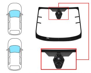 PARABRISAS FORD FIESTA 2017-> DELANTERO / VERDE / ACUSTICO / CON SENSOR / CON BASE ESPEJO / CON SOPORTE CAMARA / TERMICO / CON BASE ESPEJO / MOLDURAS PREMONTADAS