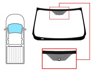 PARABRISAS FORD RANGER 2012-2016 2/4 PUERTAS / DELANTERO / VERDE / CON BASE ESPEJO / MOLDURAS PREMONTADAS