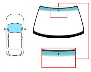PARABRISAS ROVER 600 1993-2000 4 PUERTAS / DELANTERO / VERDE BANDA VERDE / CON BASE ESPEJO