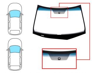 PARABRISAS HONDA ACCORD 2008-2010 4 PUERTAS / FAMILIAR / DELANTERO / VERDE BANDA AZUL / CON BASE ESPEJO
