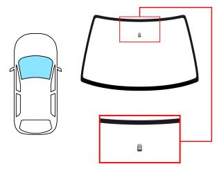 PARABRISAS HONDA CIVIC 1992-1996 2 PUERTAS / DELANTERO / VERDE / CON BASE ESPEJO