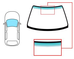 PARABRISAS HONDA CIVIC 1996-1999 2/3 PUERTAS / DELANTERO / VERDE BANDA VERDE / MOLDURAS PREMONTADAS 