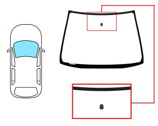 PARABRISAS HONDA CIVIC 2001-2004 5 PUERTAS / DELANTERO / VERDE / CON BASE ESPEJO