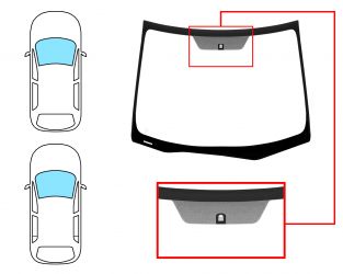 PARABRISAS HONDA CIVIC 2012-2015 5 PUERTAS / FAMILIAR / DELANTERO / VERDE / CON BASE ESPEJO