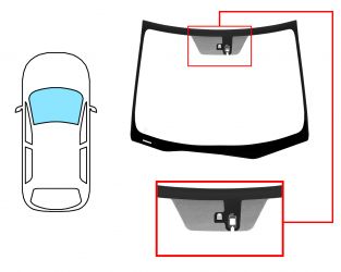 PARABRISAS HONDA CIVIC 2012-2015 5 PUERTAS / FAMILIAR / DELANTERO / VERDE / CON BASE ESPEJO / CON SENSOR 