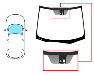 PARABRISAS HONDA CIVIC 2012-2015 5 PUERTAS / FAMILIAR / DELANTERO / VERDE / CON BASE ESPEJO MODIFICADA / CON SENSOR 