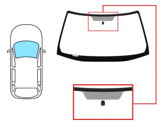 PARABRISAS HONDA CRV 2002-2005 DELANTERO / VERDE / CON BASE ESPEJO