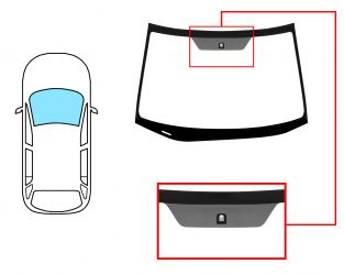 PARABRISAS HONDA CRV 2007-2010 DELANTERO / VERDE / CON BASE ESPEJO