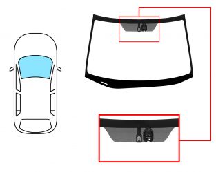 PARABRISAS HONDA CRV 2007-2010 DELANTERO / VERDE / ACUSTICO / CON BASE ESPEJO / CON SENSOR