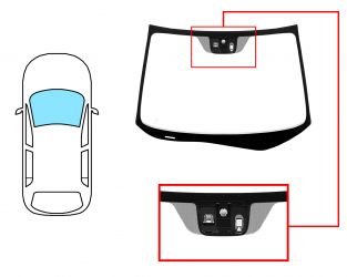 PARABRISAS HONDA CRV 2012-2015 DELANTERO / VERDE / ACUSTICO / CON BASE ESPEJO / CON SENSOR / CON SOPORTE CAMARA