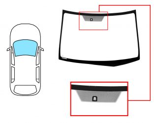 PARABRISAS HONDA FRV 2004-2007 DELANTERO / VERDE / CON BASE ESPEJO