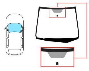 PARABRISAS HONDA JAZZ 2008-2011 DELANTERO / VERDE / CON BASE ESPEJO