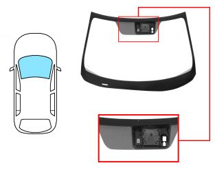 PARABRISAS HONDA CIVIC 2016-2022 5 PUERTAS / DELANTERO / VERDE / ACUSTICO / CON BASE ESPEJO / CON SENSOR / CON SOPORTE CAMARA 