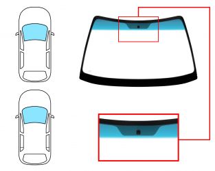 PARABRISAS HYUNDAI ACCENT 1995-1997 3/4/5 PUERTAS / DELANTERO / VERDE BANDA AZUL / CON BASE ESPEJO UNIVERSAL