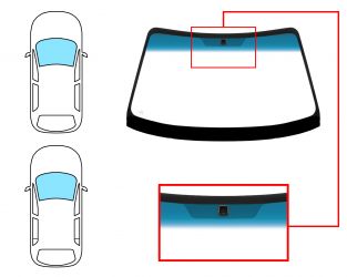 PARABRISAS HYUNDAI ACCENT 2003-2007 3/4/5 PUERTAS / DELANTERO / VERDE BANDA AZUL / CON BASE ESPEJO