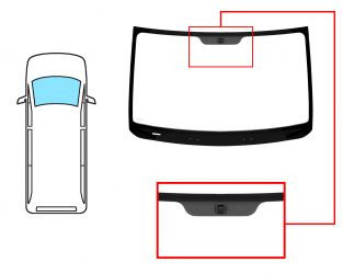 PARABRISAS HYUNDAI H1 2008-2017 DELANTERO / VERDE / CON BASE ESPEJO 