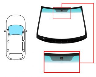 PARABRISAS HYUNDAI I10 2008-2010 DELANTERO / VERDE BANDA VERDE / CON BASE ESPEJO 