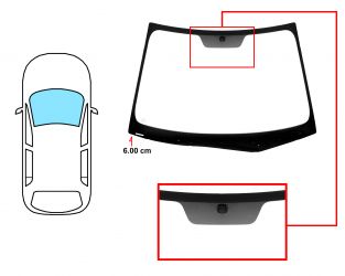 PARABRISAS HYUNDAI I30 2010-2012 5 PUERTAS / FAMILIAR / DELANTERO / VERDE / VENTANA CHASIS 6CM DISTANCIA AL BORDE / CON BASE ESPEJO 