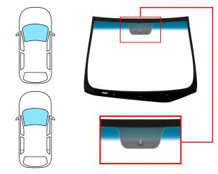 PARABRISAS HYUNDAI I30 2012-2016 3/5 PUERTAS / FAMILIAR / DELANTERO / VERDE BANDA AZUL / CON BASE ESPEJO 